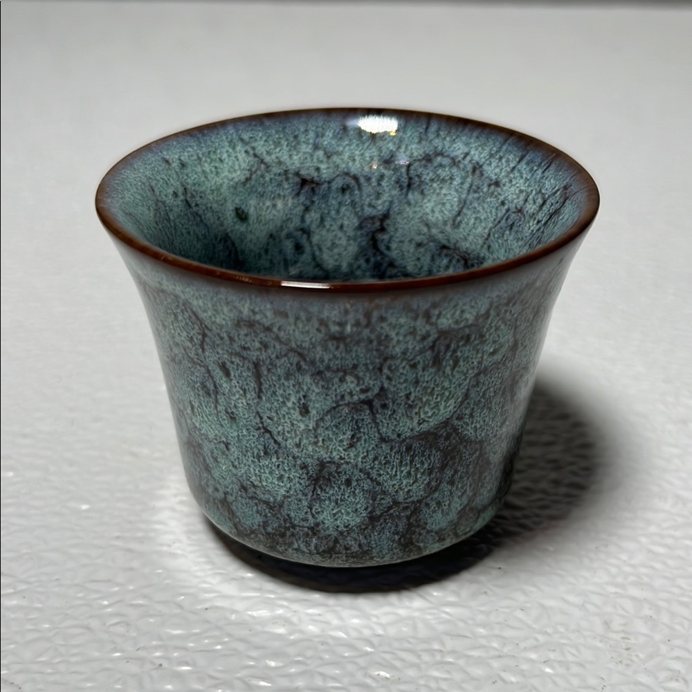 Elegant Blue Ceramic Cup